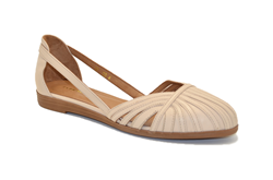 Ballerina ragnetto in pelle Vanilla